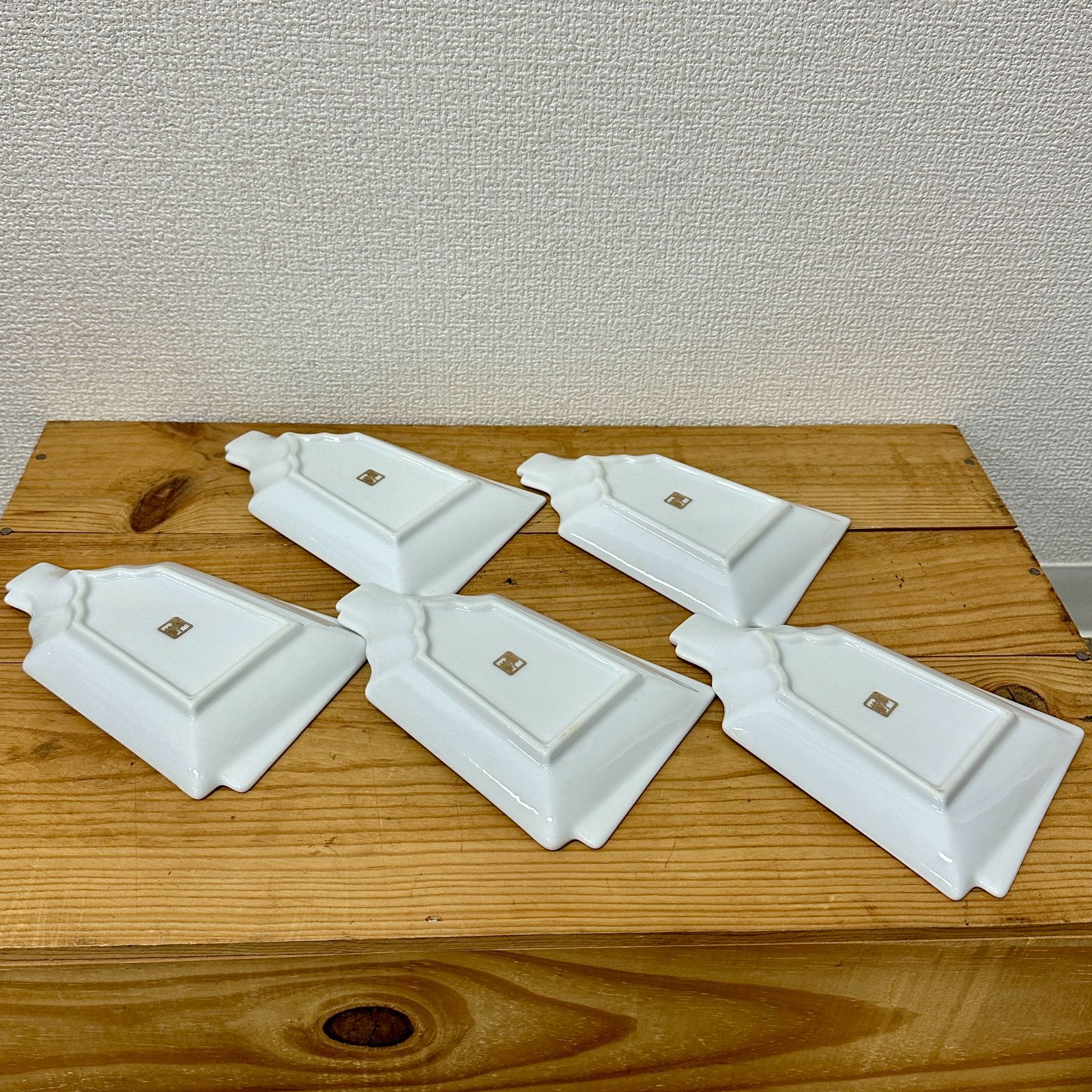 美濃焼 前畑陶器 庫山窯 羽子板銘々皿 5枚セット！ 和食器 和皿