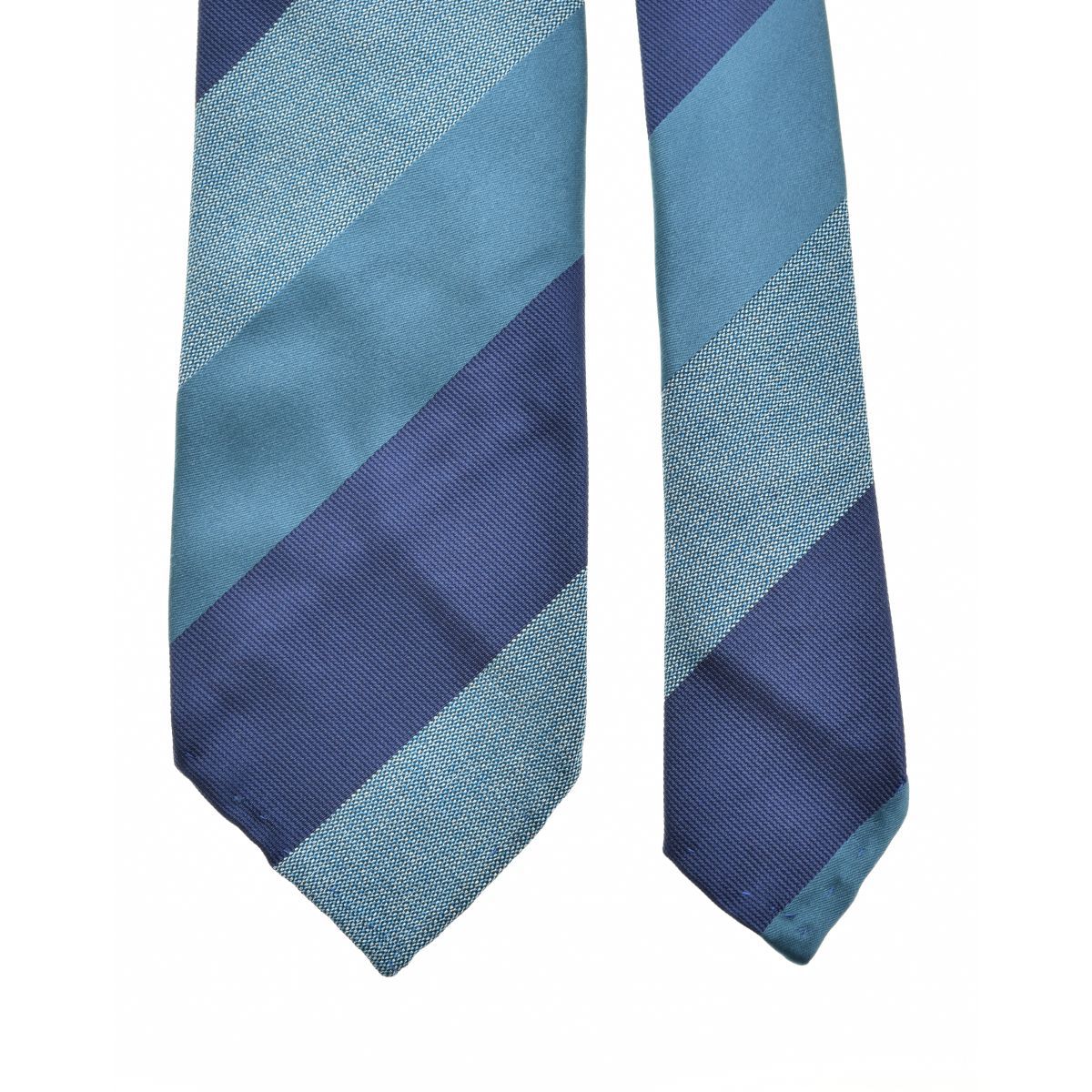 美品 タイユアタイ ネクタイ シルク レジメンタルストライプ セッテピエゲ タイユアタイ｜TIE YOUR TIE｜シルクタイ（セッテピエゲ