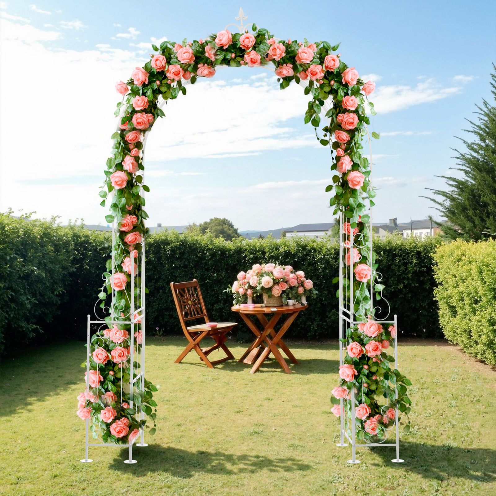 ガーデンアーチ ローズアーチ 園芸 ガーデニング用品 ガーデン ファニチャー Amazon | Jujwooo ガーデンアーチ ローズアーチ 園芸
