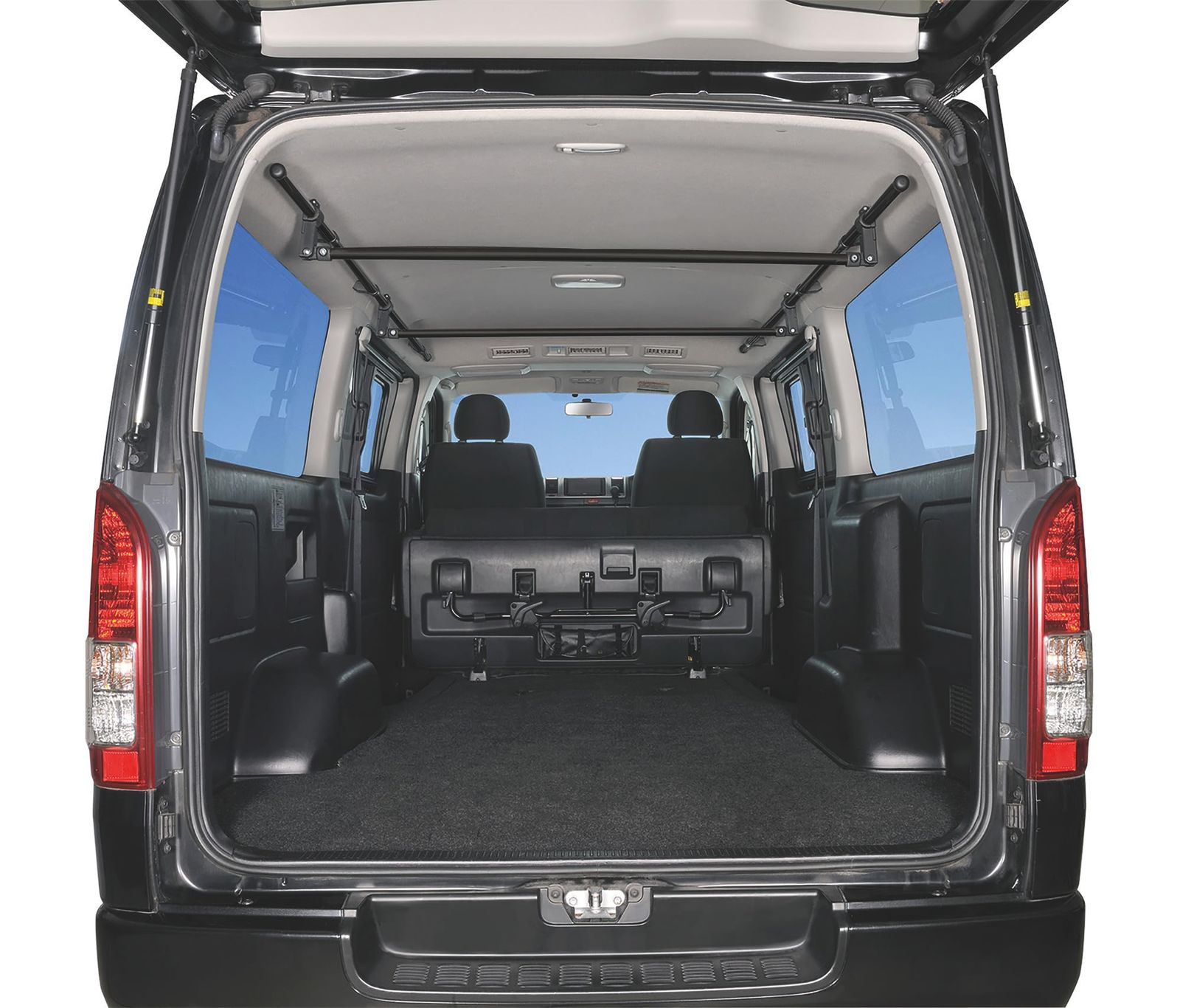 カーメイト CARMATE クロスライド 車内収納 ハンガーバー ブラック ハイエース 200系 キャラバン E26 用 2本セット NS105BK