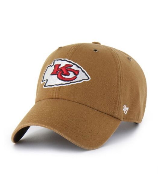 送料無料 47ブランド レディース 帽子 アクセサリー x Carhartt Men s Brown Kansas City Chiefs Clean Up Adjustable Hat Brown
