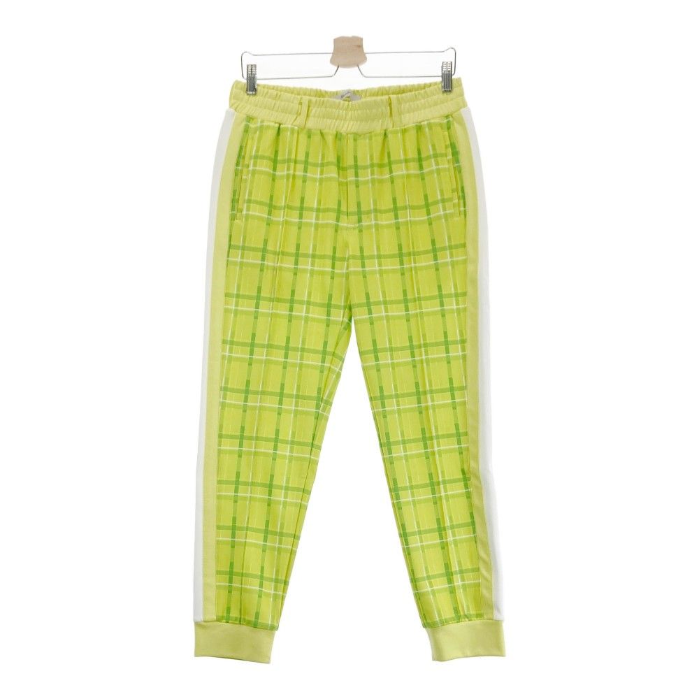 【ビッグサイズ】ラッセルノ　チェック柄ジョガーパンツ イエローグリーン系 7 チェック柄 ジョガーパンツ グリーン ビッグサイズ】ラッセルノ