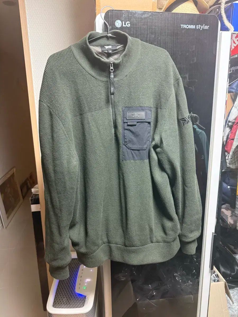 pxg 防風ニット PXG レディース ゴルフ セーター ハーフジッパー防風