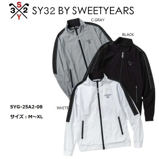 SY32 ゴルフ ゴルフウェア フルジップジャケット メンズ おしゃれ ブランド かっこいい SYG-25A2-08 お取り寄せ