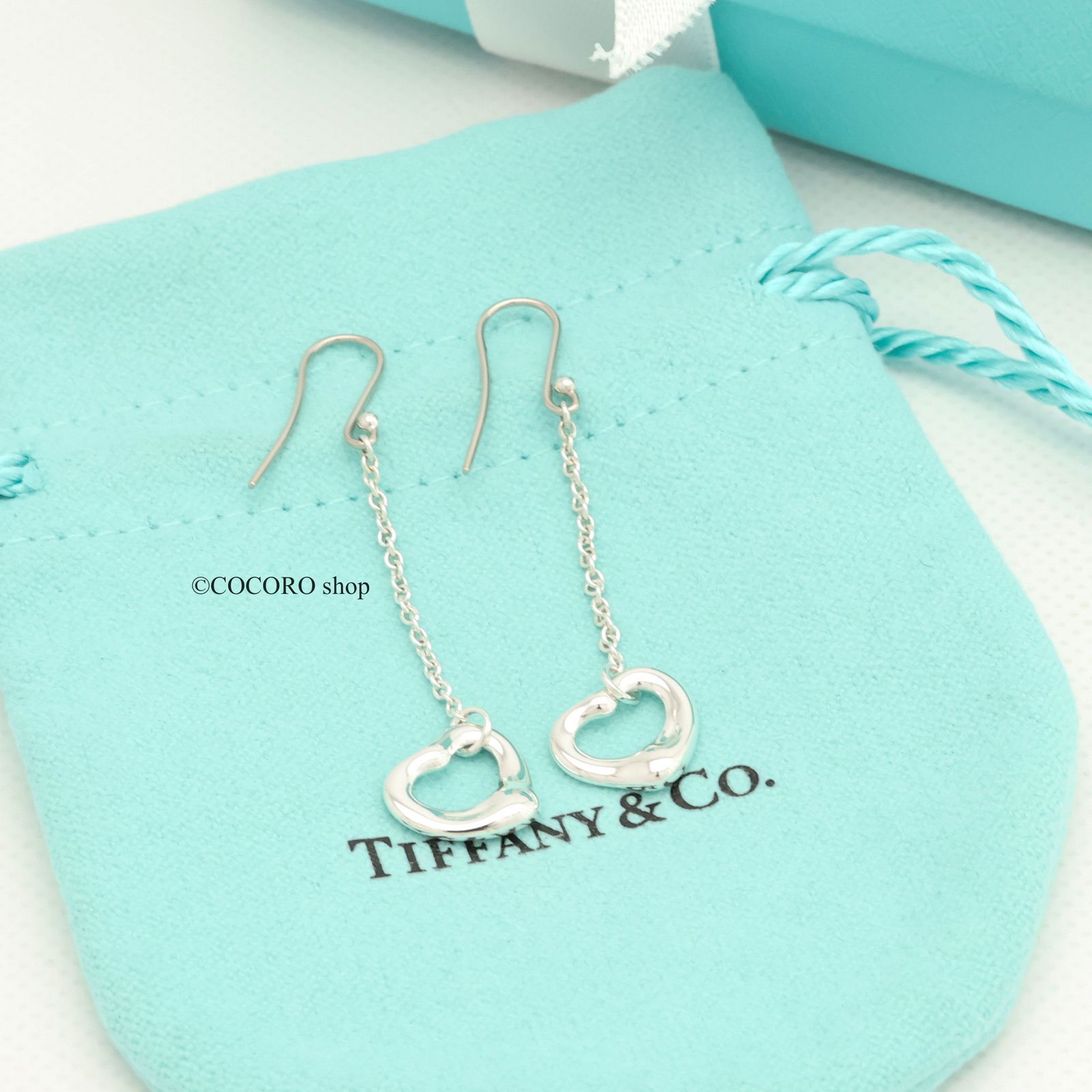 美品】ティファニー TIFFANY&Co. オープンハート ドロップ エルサペレッティ ピアス AG925 - メルカリ