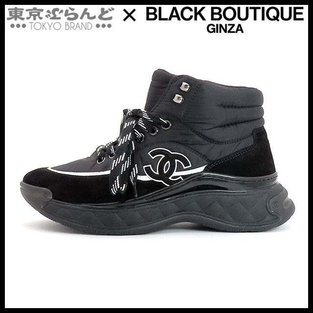 CHANEL シャネル　スニーカー　ココマーク　36 CHANEL シャネル スニーカー レザー ココマーク ブラック 36