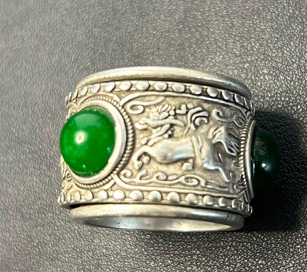 古物骨董麒麟指輪　　親指リング  旧家蔵出し、骨董品、コレクション、古美術品 古物骨董麒麟指輪 親指リング 旧家蔵出し、骨董品、コレクション