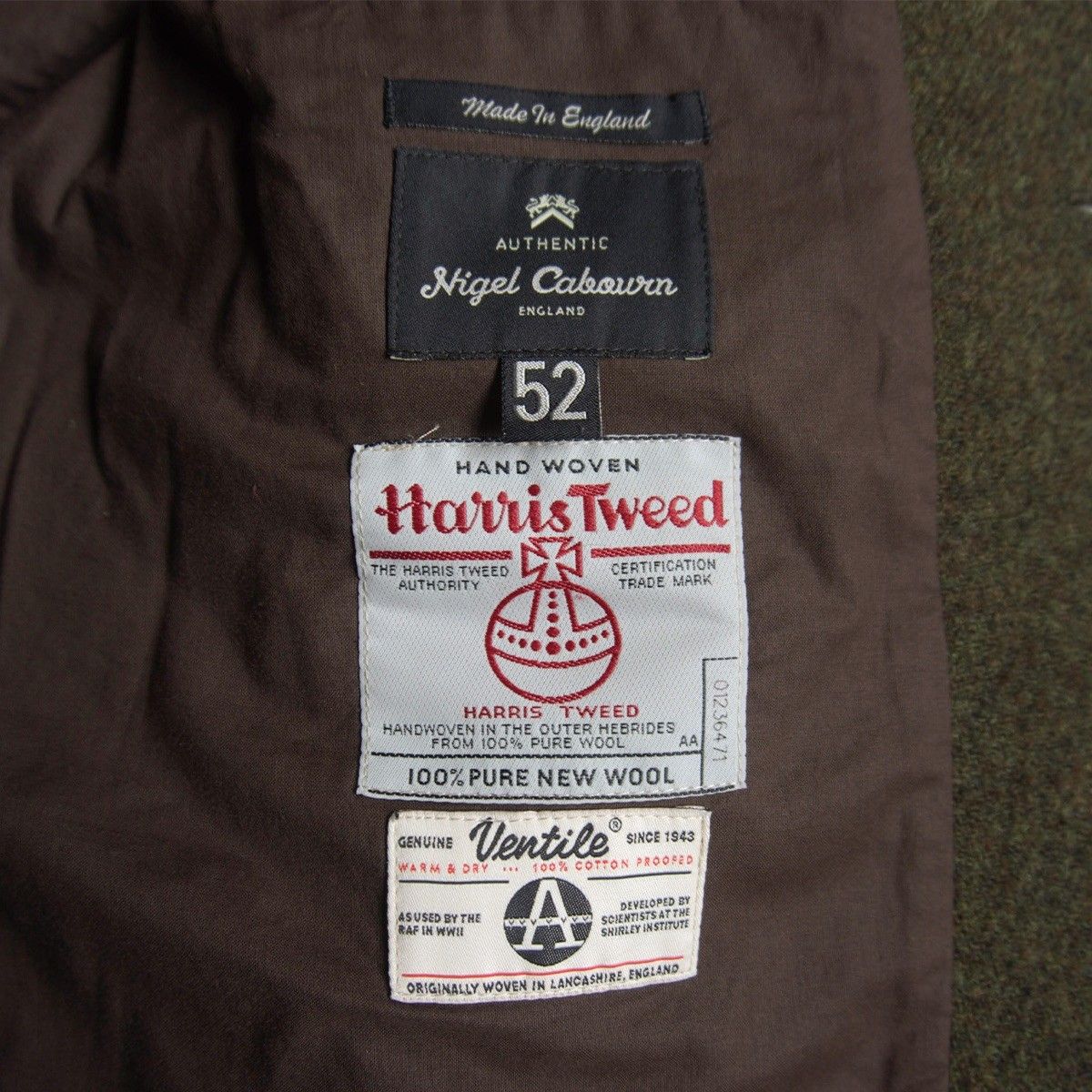 サイズ52/美品】 NIGEL CABOURN 【MALLORY JACKET Harris Tweed