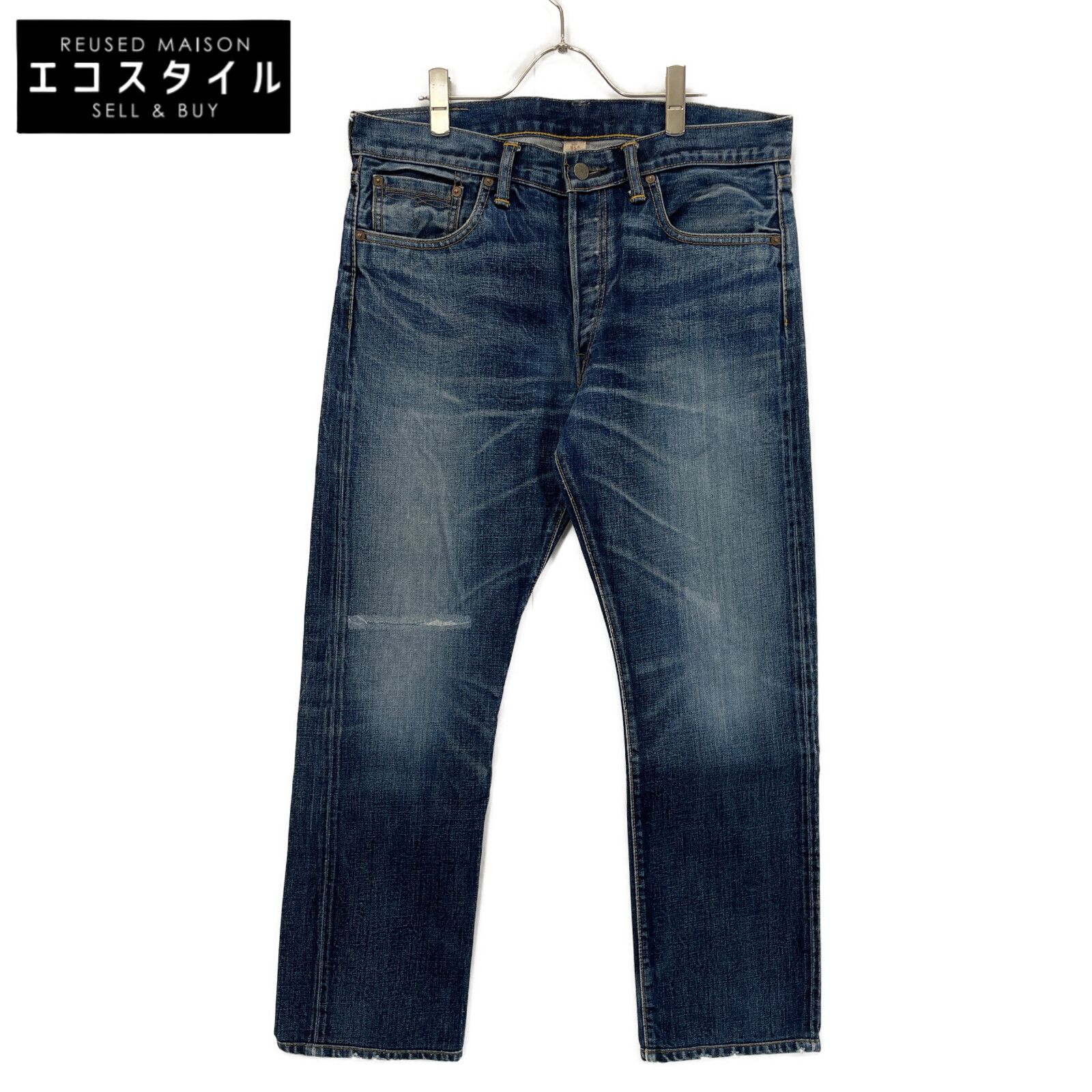 RRL ダブルアールエル 【美品】スリムフィット セルビッジ ボタンフライ デニムパンツ/ 34