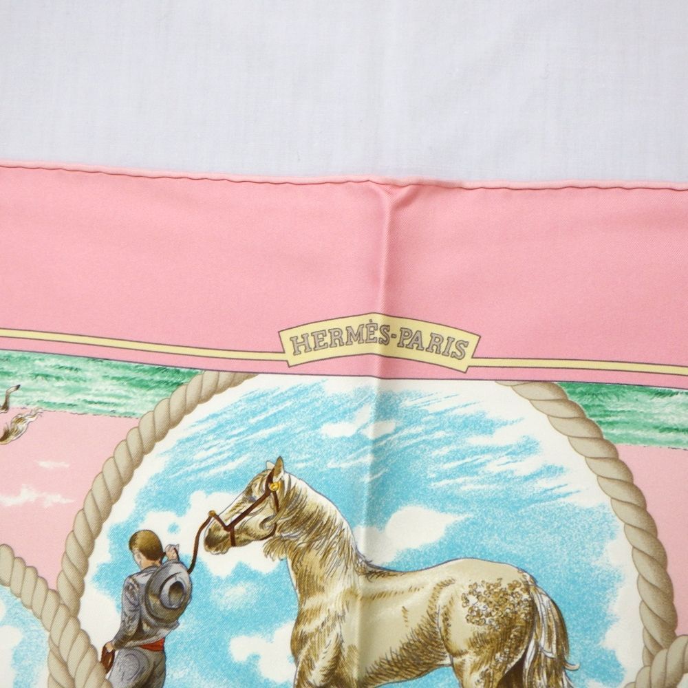 【HERMES】カレ 90 スカーフ オートゥイユの五月 シルク100％ Hermès エルメス オートゥイユの5月 大判スカーフ カレ90 シルク