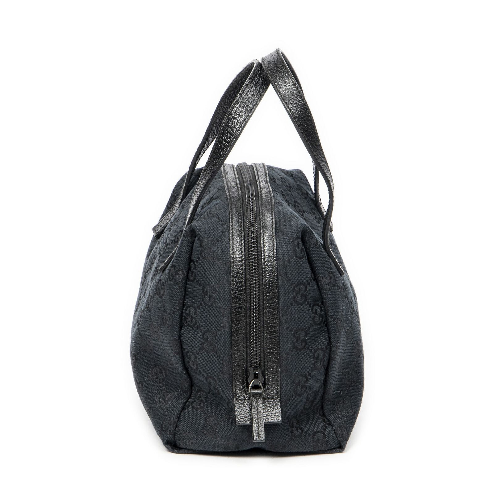 グッチミニボウラーバッグ黒GGキャンバスA