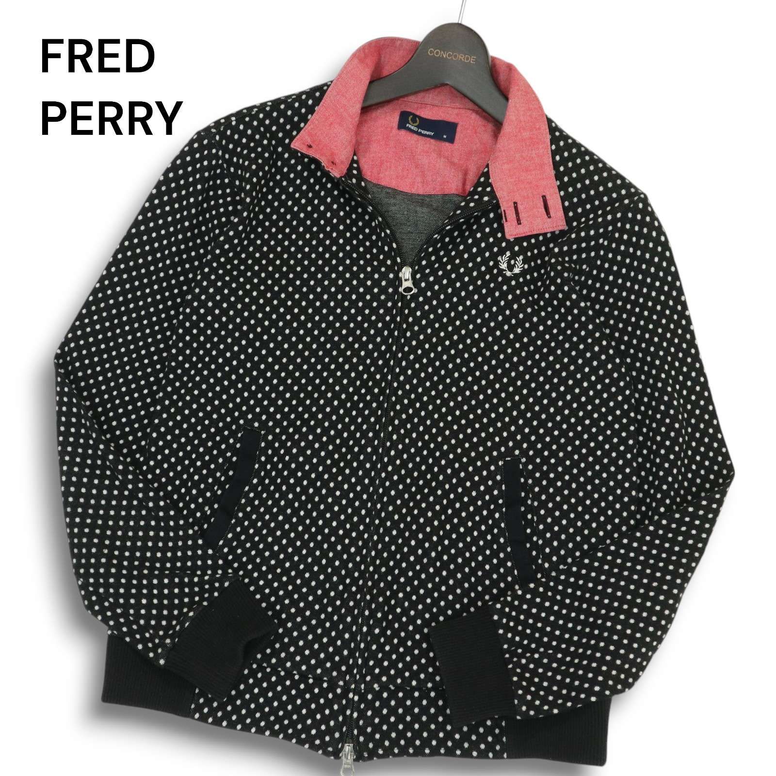 FRED PERRY フレッドペリー 刺繍☆ ドット柄 ダブルジップ スイング 