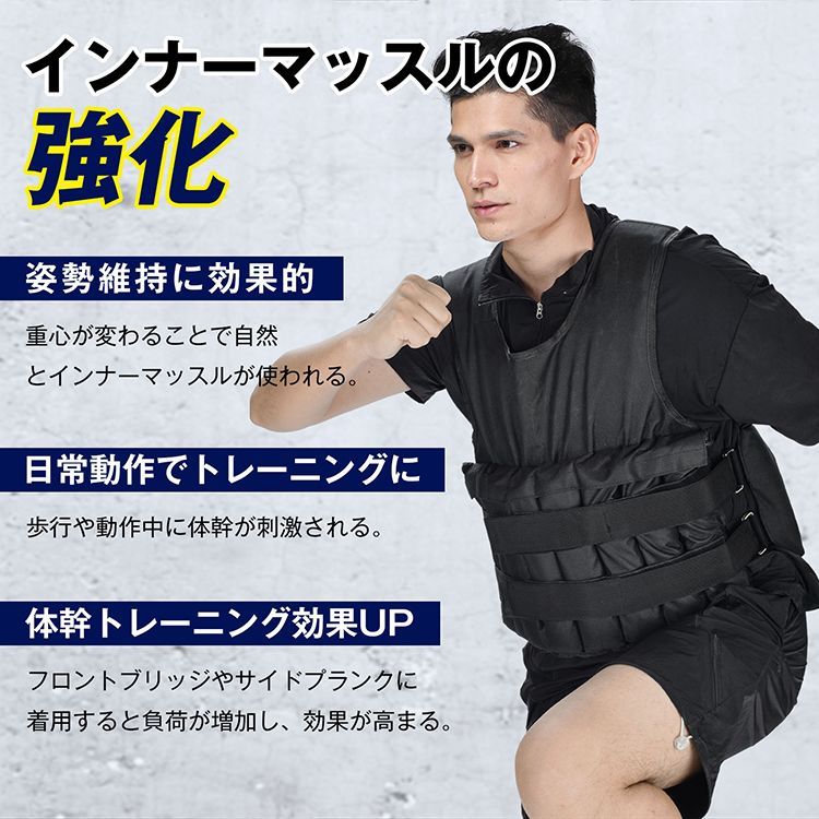【開封・未使用】ウエイトベスト ウエイトジャケット パワーベスト 重り 20kg ウエイトベスト 20kg パワーベスト メッシュ ウエイトジャケット