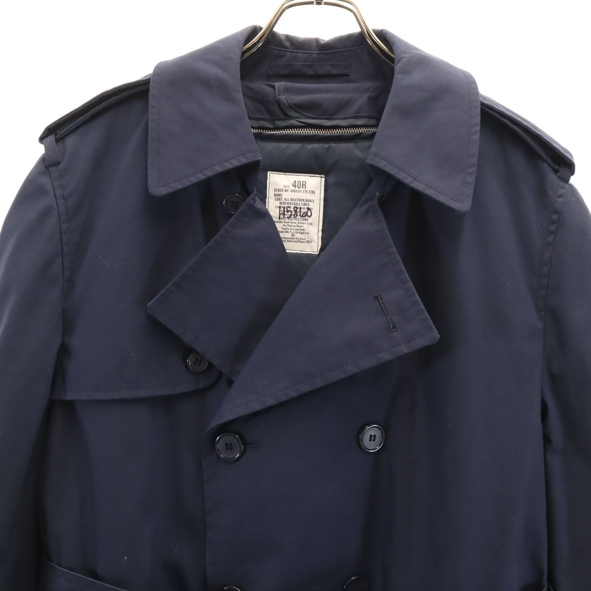【送料無料】90s オールウェザー コート サイズ40ライナー付き ミリタリー ダブルブレスト 軍物 防寒 実物 新品 デッドストック 米軍 AGSU オールウェザー トレンチコート オリーブブラウン ライナー付きクーポン対象外I
