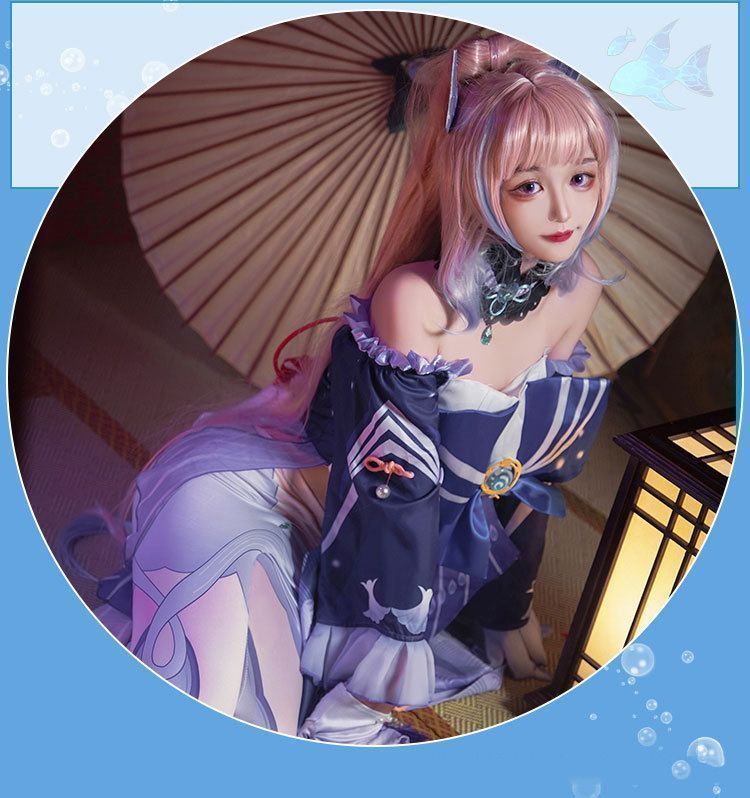 猫屋小舗　原神　コスプレ　珊瑚宮心海　失落深渊　同人　衣装　※ウィッグ　追加可能