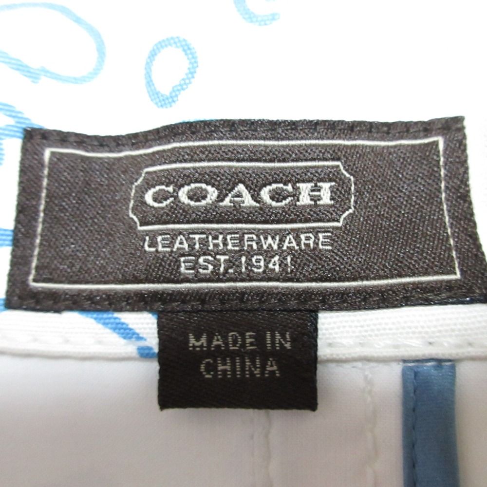 良品 COACH コーチ バブルプリント 総柄 比翼 ステンカラーコート 2  