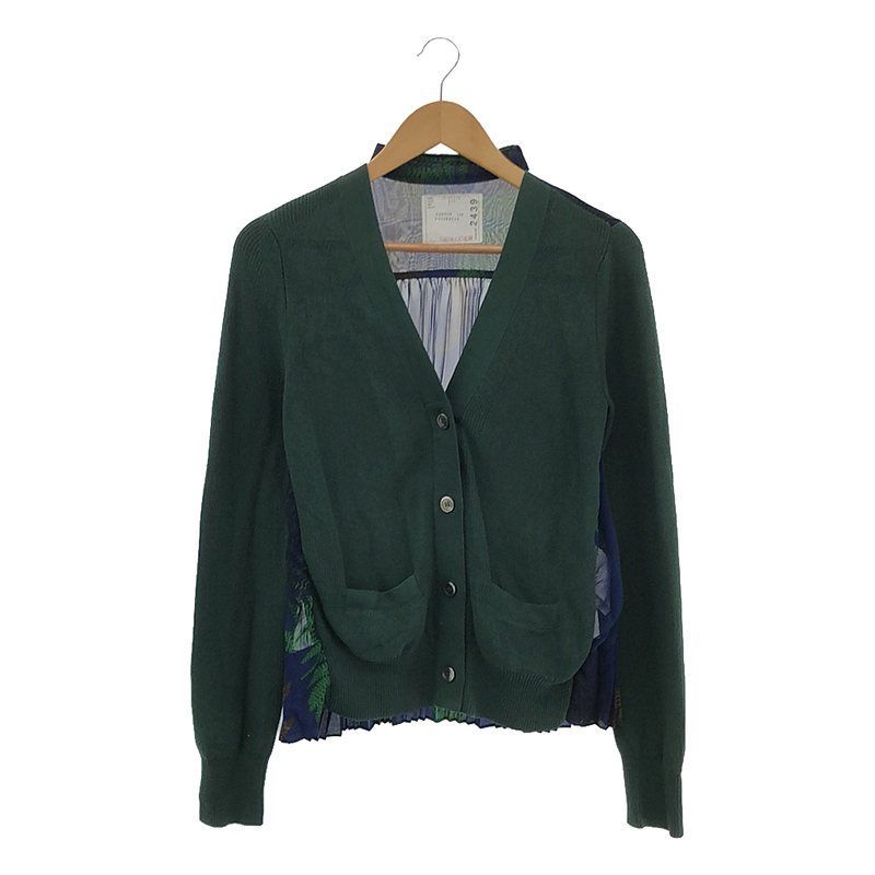 sacai サカイ　ドッキングカーディガン　プリーツ sacai - Sacai ドッキング プリーツ 異素材 ALEXANDER GIRARD