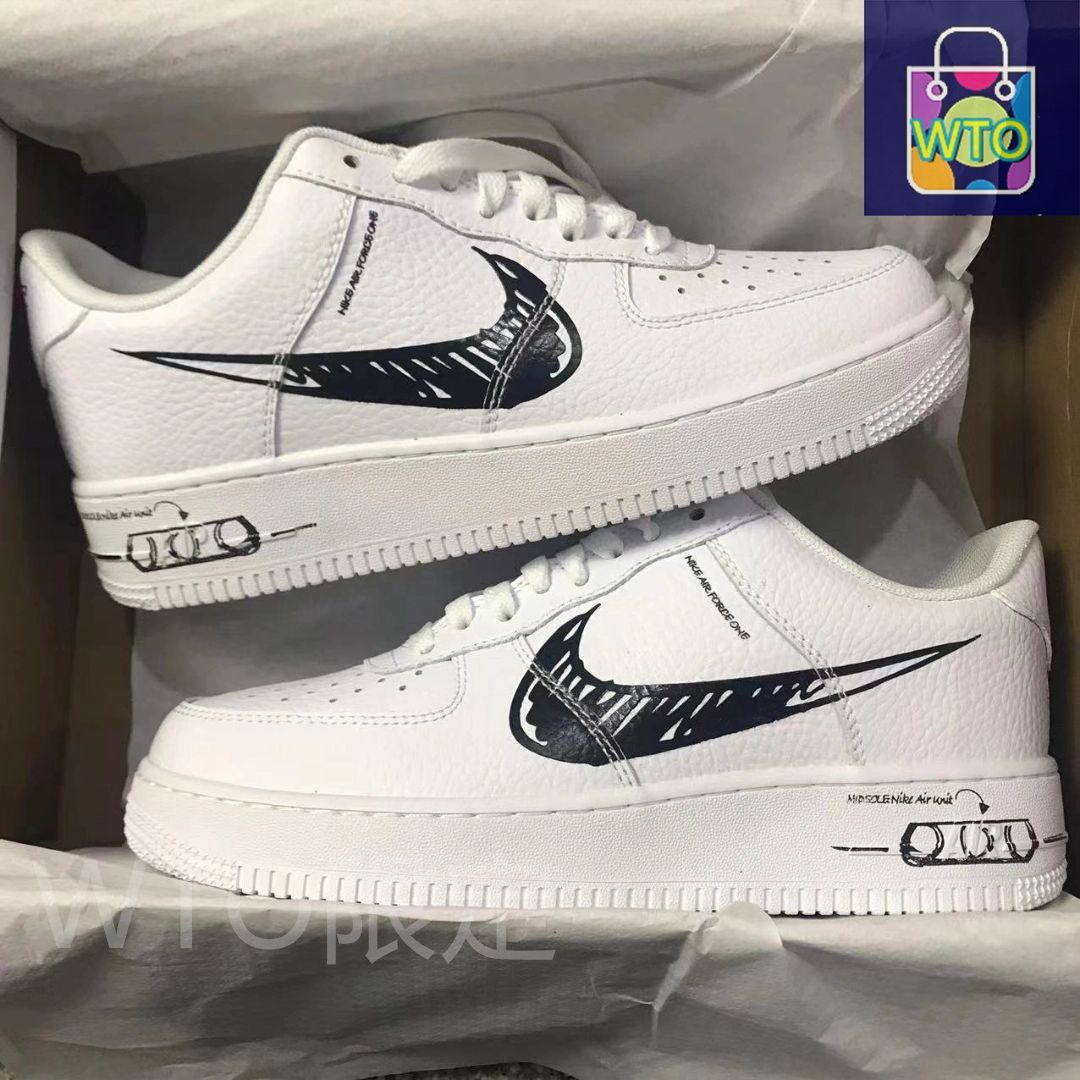 人気 NIKE AIR FORCE 1 ナイキ エアフォース ワン SKETCH Nike Air Force 1 Low Sketch - Black for Sale | Authenticity
