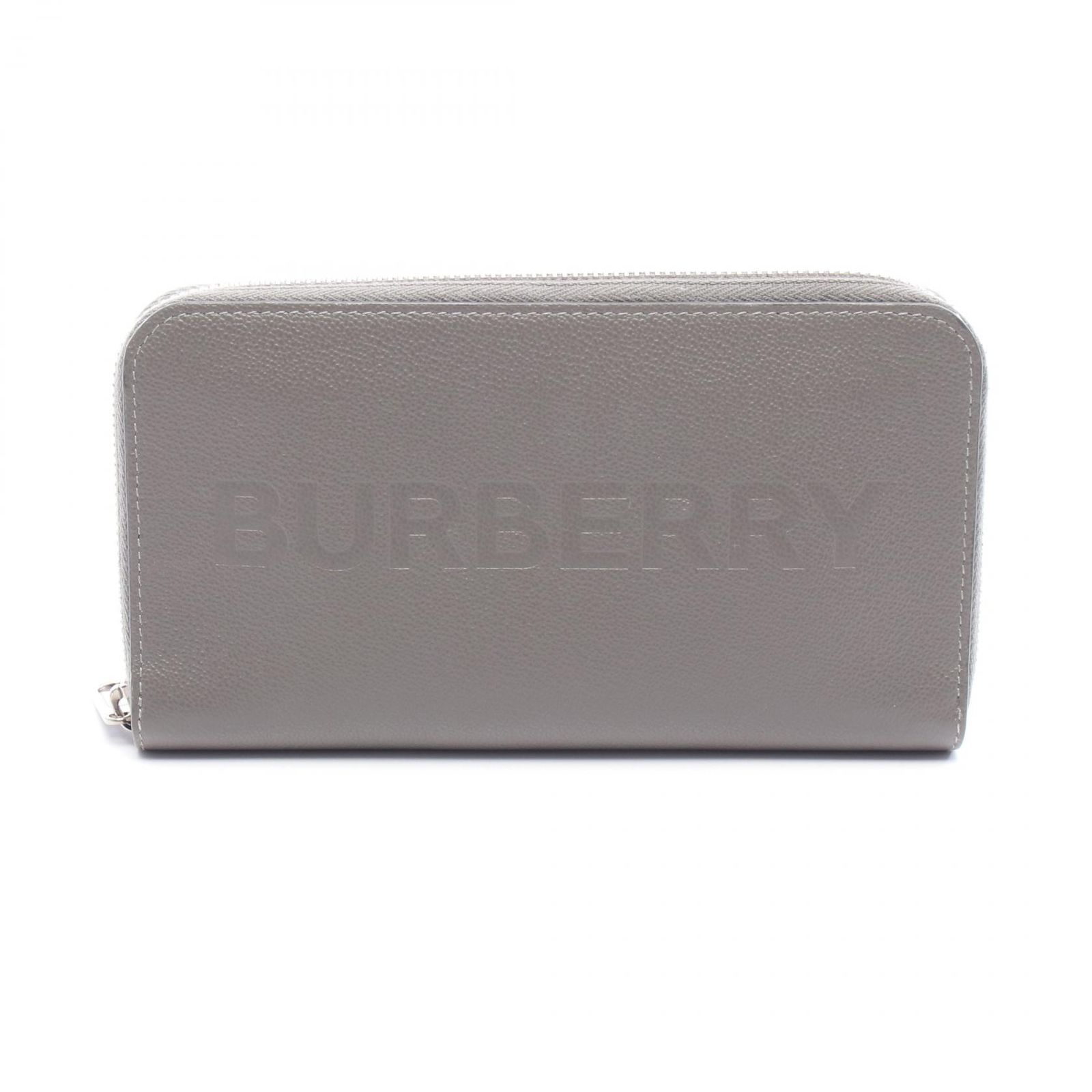 バーバリー BURBERRY ラウンド長財布 エンボスロゴ 8052886 グレー 