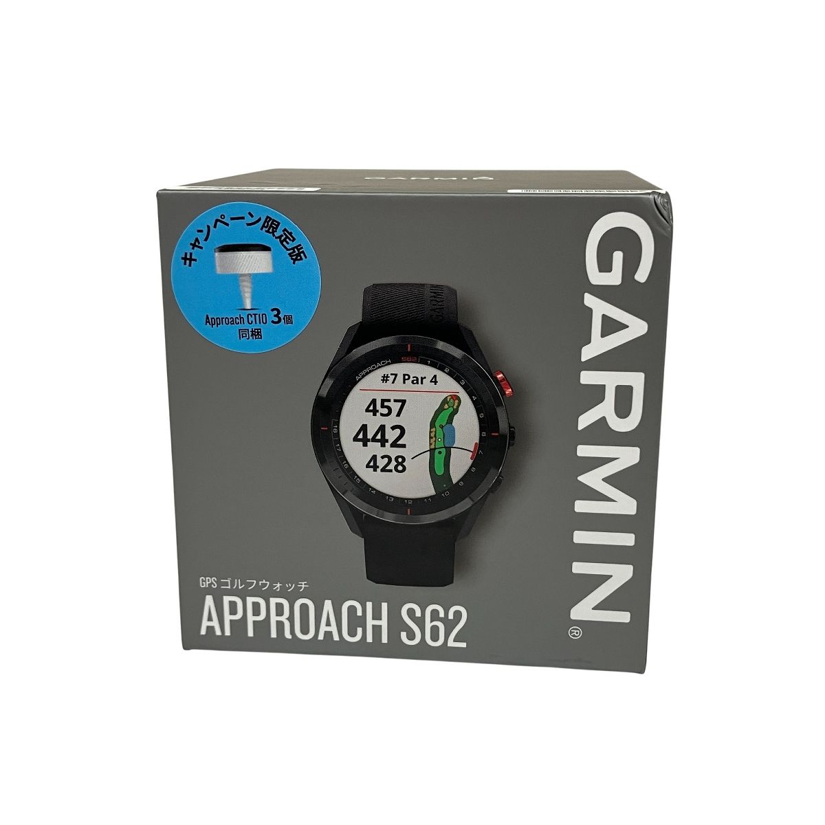 GARMIN APPROACH S62 ゴルフウォッチ スマートウォッチ GPSゴルフナビ バーチャルキャディ O10560304