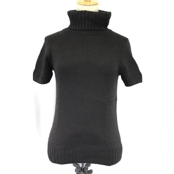 マイケルコース/MICHAEL KORS★シルク×カシミヤ/半袖/タートルネックセーター【4/レディースS-M/濃茶/dark brown】Tops◆cBH442 マイケルコース/MICHAEL KORS☆シルク×カシミヤ/半袖