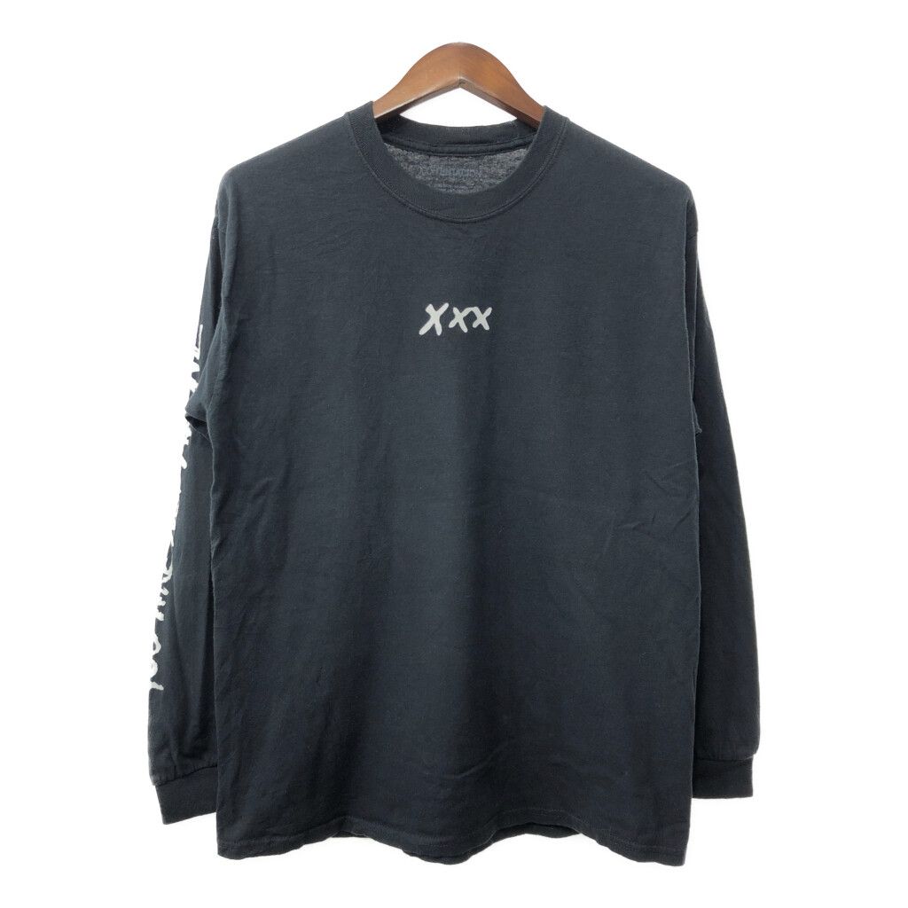 YEEZY　両面プリント長袖カットソー　XXXテンタシオンコラボ　Lサイズ XXXTENTACION XXXテンタシオン袖プリントロンTラッパーHIPHOP