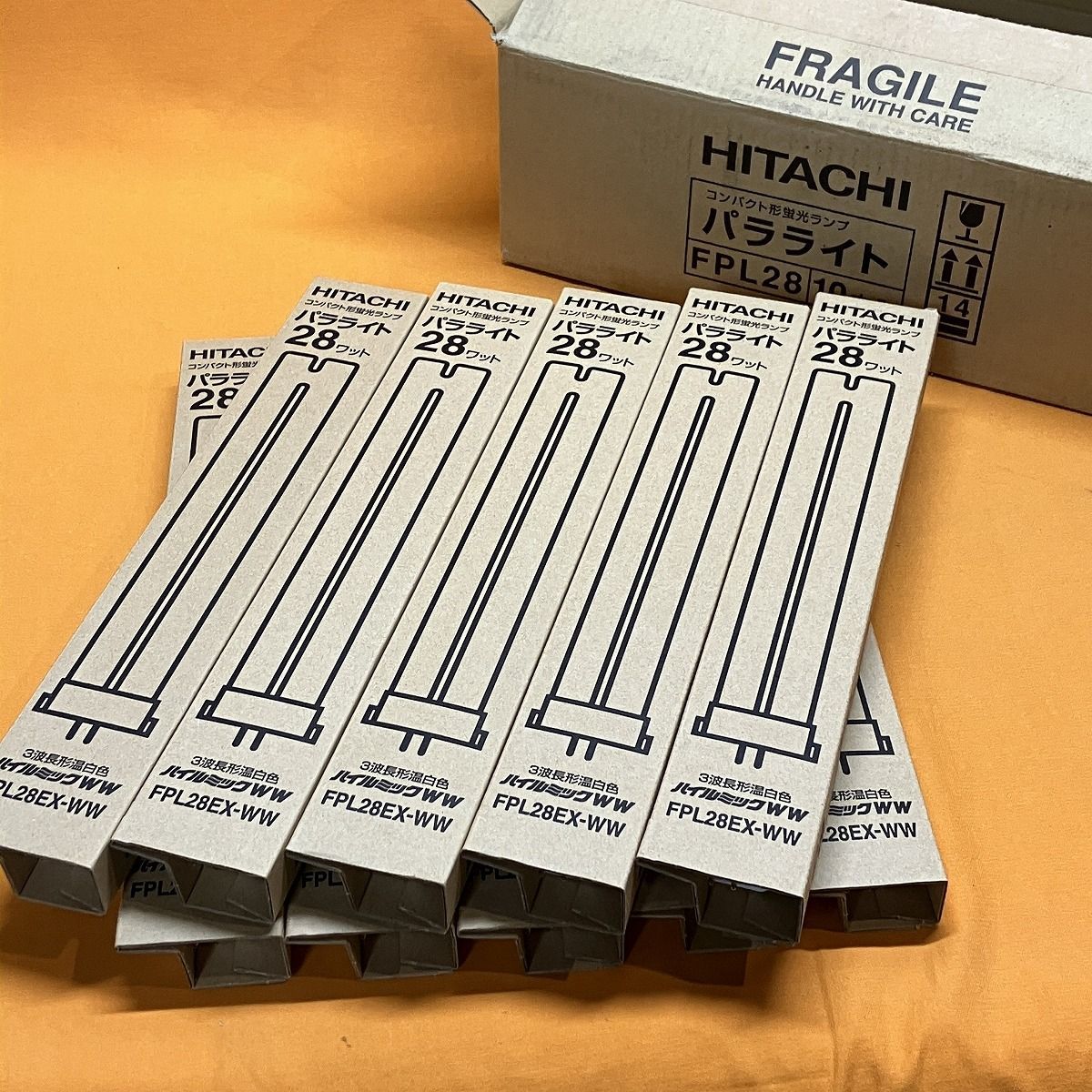 コンパクト形蛍光ランプ 10個入 日立 FPL28EX-WW DK 温白色