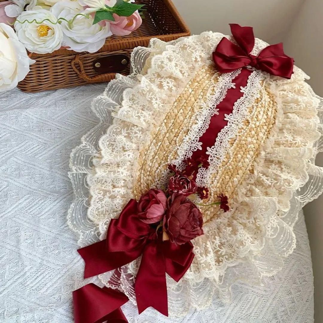 手紙と詩☆朝花夕拾】田園プリント刺繍四段振りjsk ロリータ