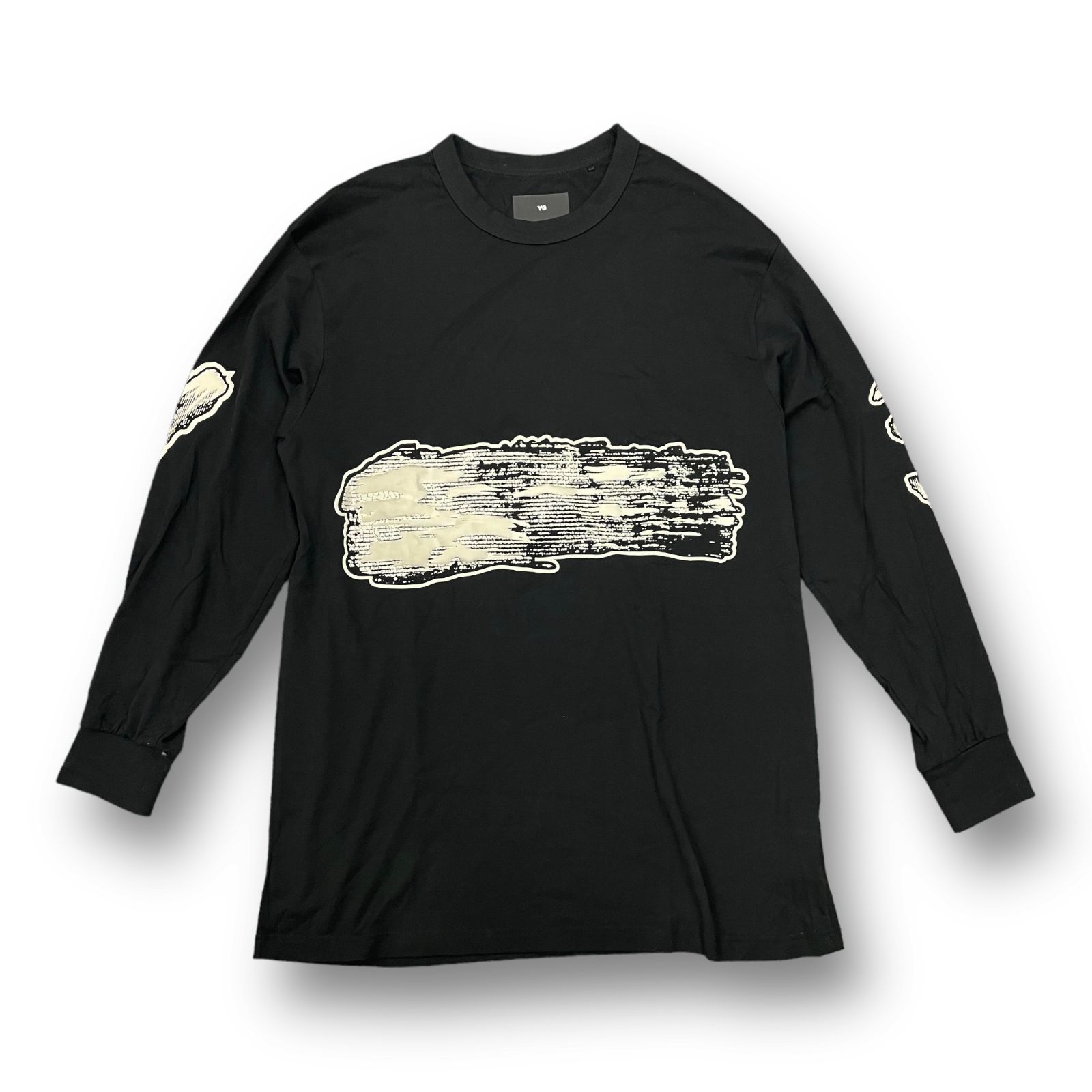 Y-3 23SS GRAPHIC LOGO LONG SLEEVE TEE グラフィック プリント クルーネック カットソー Tシャツ ワイスリー XS