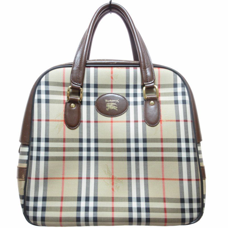 burberrys バーバリー ミニボストン ハンドバッグ ノバチェック ホース