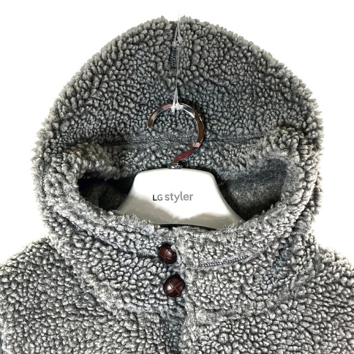 ☆Gymphlex ジムフレックス ボアベスト くるみボタン グレー size14