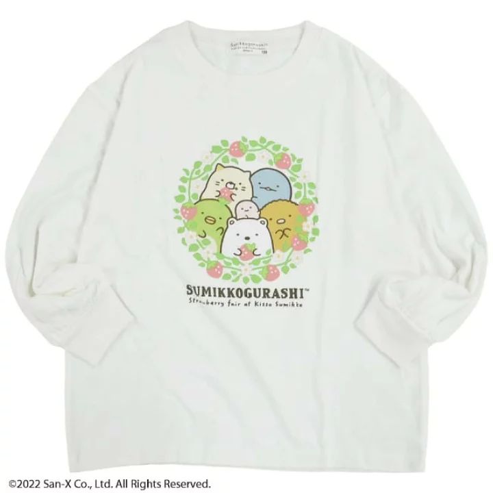 すみっコぐらし 長袖 Tシャツ ストロベリー ロンT 120 130 140 - メルカリ