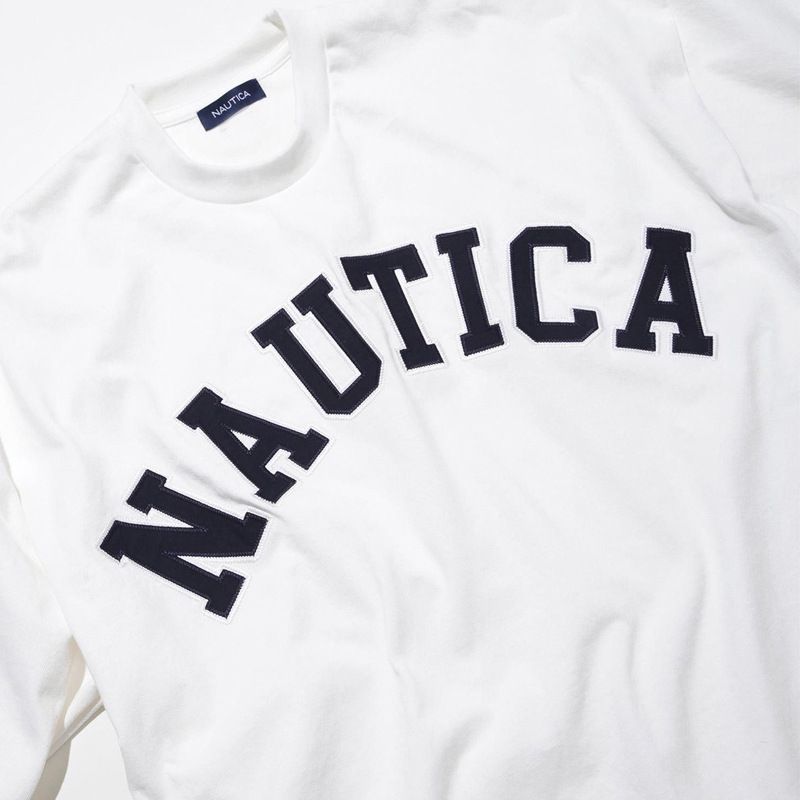 値下げ中】NAUTICA トゥーヘヴィー アーチロゴショートスリーブTシャツ 黒