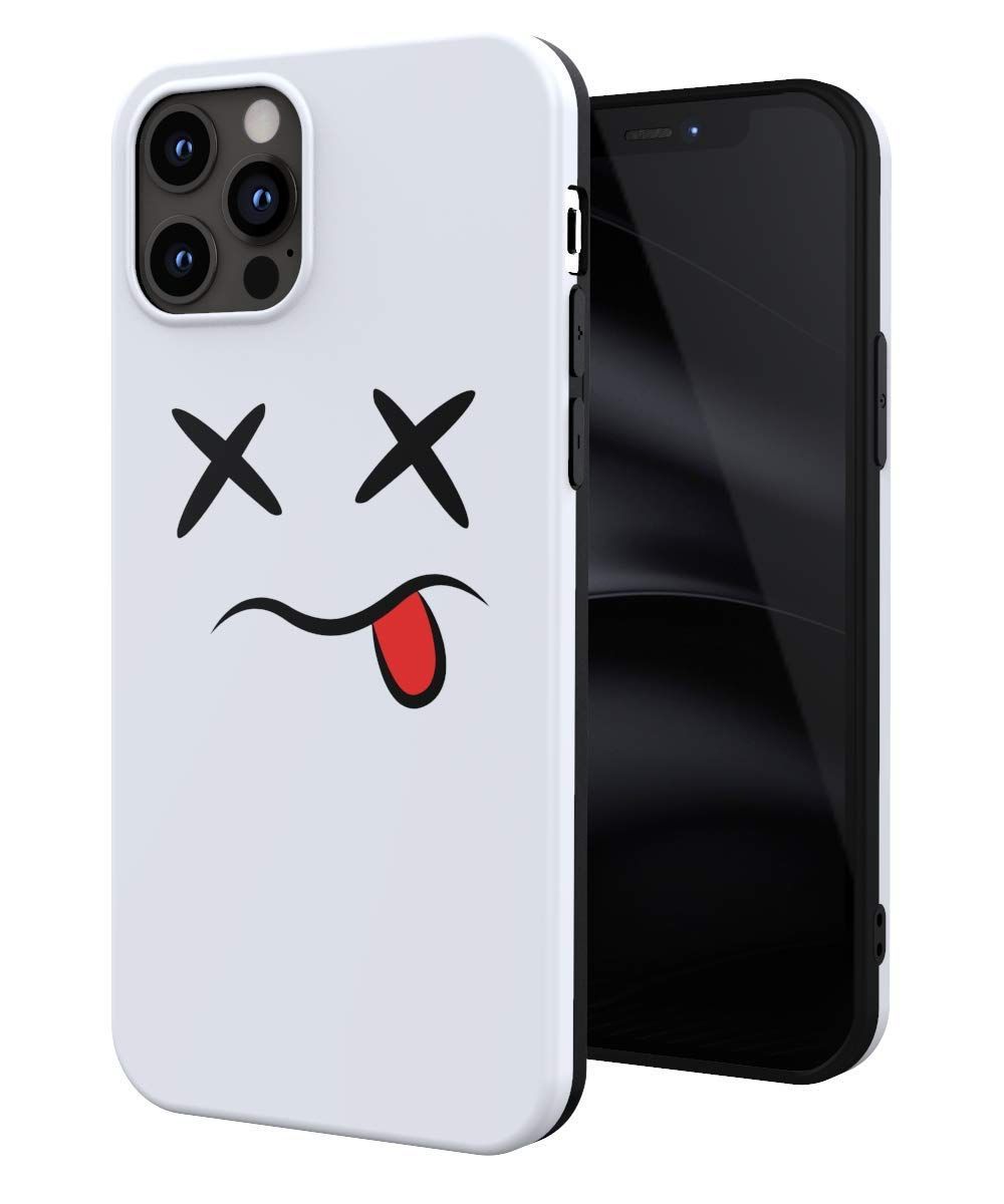 【人気商品】12pro 12pro (iphone スマホケース case 専用 カバー ソフトケース アイフォン 指紋防止 max max 耐衝撃 レンズ保護 スリム軽量 傷防止 アイフォンケース TPU おもしろ アニメ 白) かわいい
