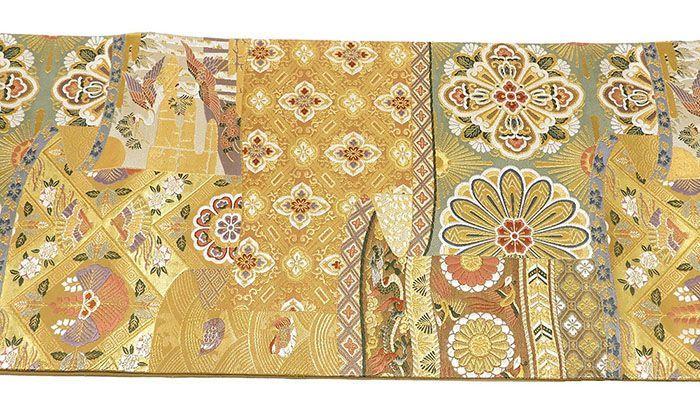 袋帯 未使用 正絹 西陣 京藝織物 吉祥花鳥華 礼装用 フォーマル 未着用 美品 新古品 g4102 袋帯 未使用 正絹 西陣 京藝織物 吉祥花鳥華 礼装用 フォーマル 未着用