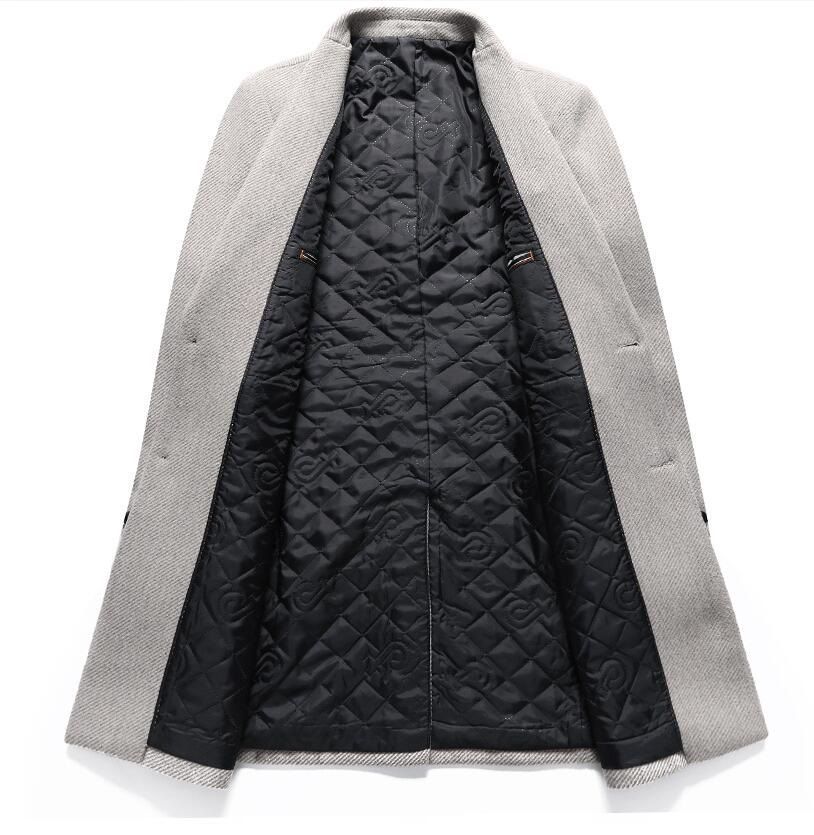 ロングコート 厚手 ウール テーラードジャケット 薄い綿入り 高級 