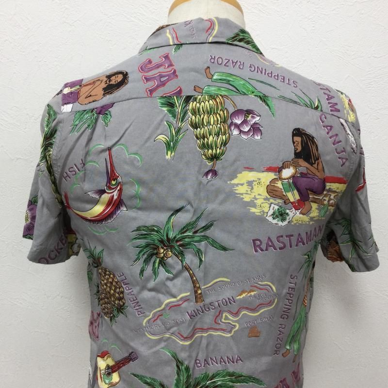 WACKO MARIA ワコマリア シャツ、ブラウス 半袖 JAMAICA HAWAIIAN SHIRTS 総柄ジャマイカ  レーヨン100% ハワイアンシャツ オープンカラーシャツ 半袖 アロハシャツ