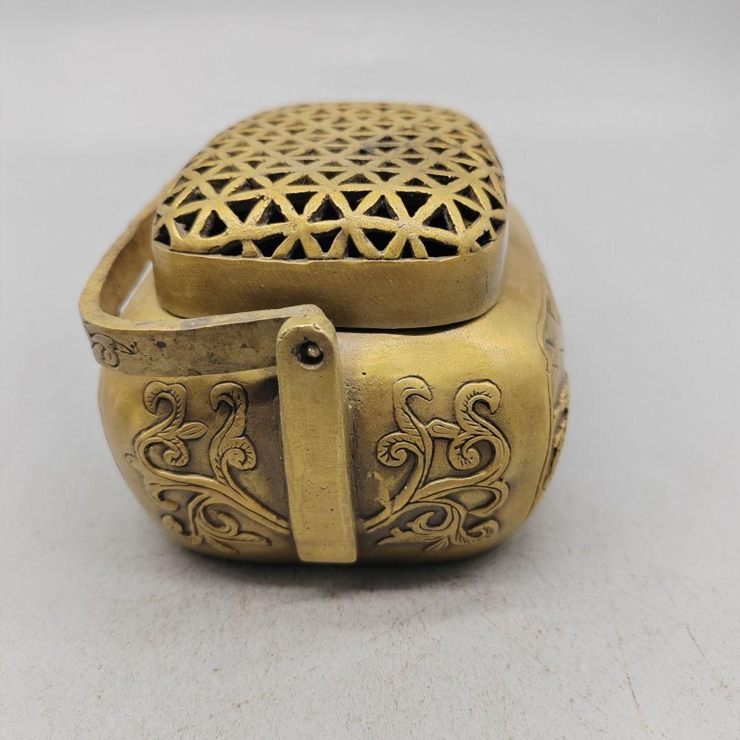 銅製 提梁暖手炉 香り炉 茶道香炉 香道具 装飾品 工芸品 置物 銅製 提梁暖手炉 香り炉 茶道香炉 香道具 装飾品 工芸品 置物