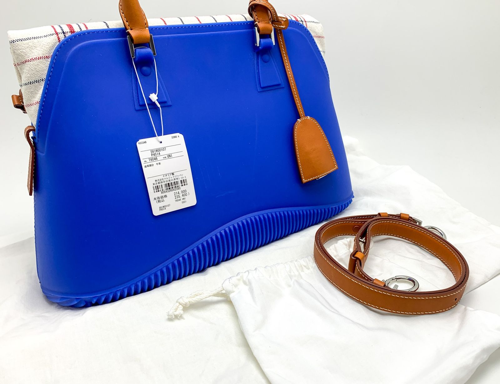 MaisonMargiela メゾンマルジェラ ブルー 青 チェック 5AC ラージ 2way