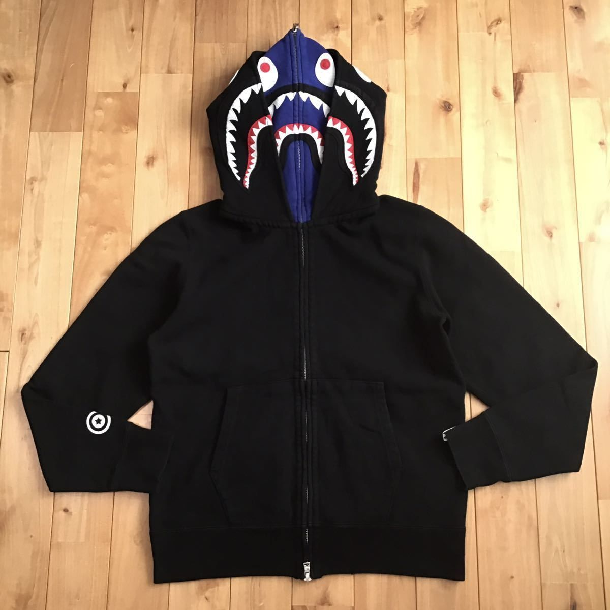 ダブル シャーク パーカー Sサイズ Double shark full zip hoodie a 