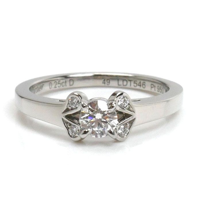 CARTIER カルティエ Pt950プラチナ バレリーナ ソリテール リング  
