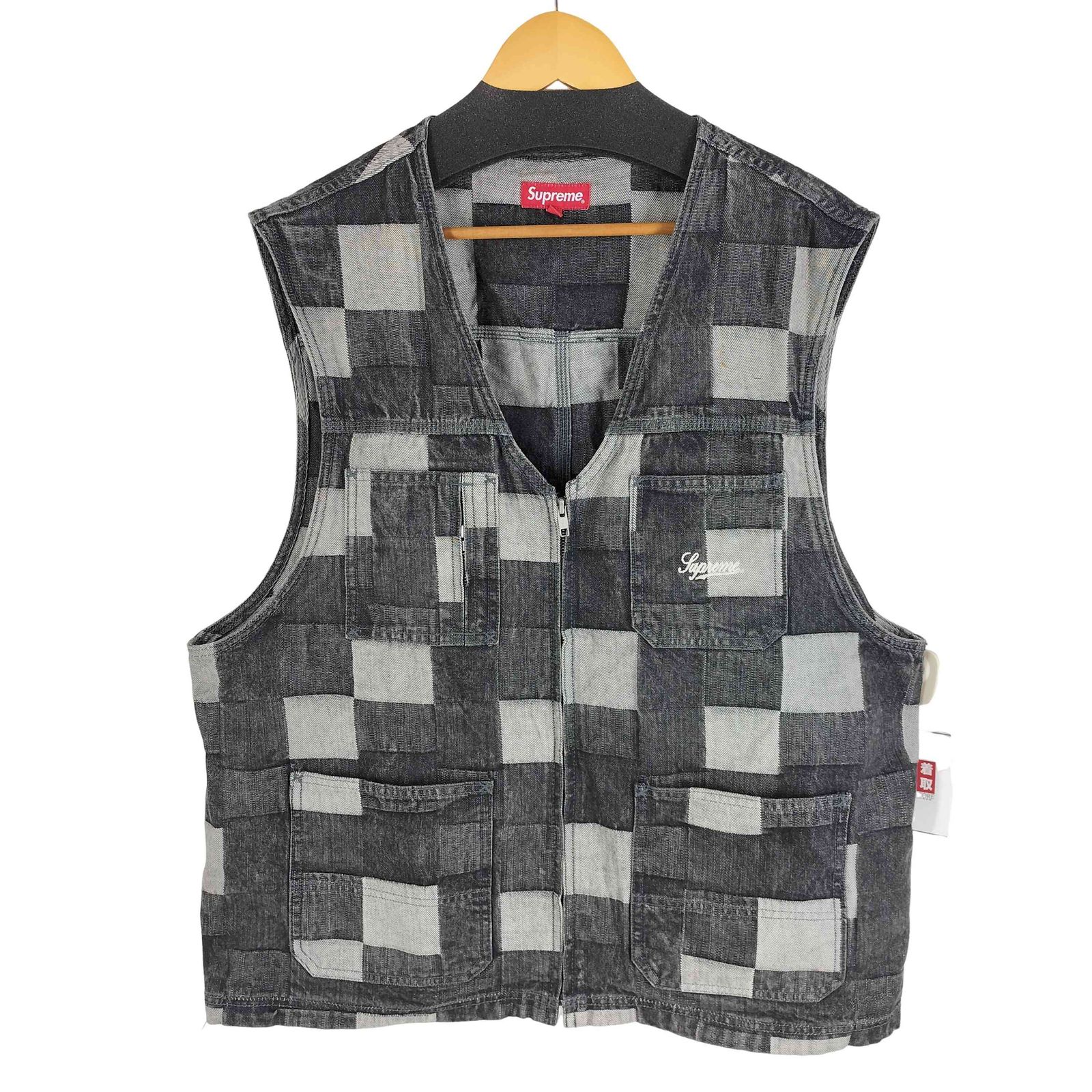 シュプリーム Supreme 21SS Patched Denim Vest パッチワークデニムベスト メンズ JPN：XL 