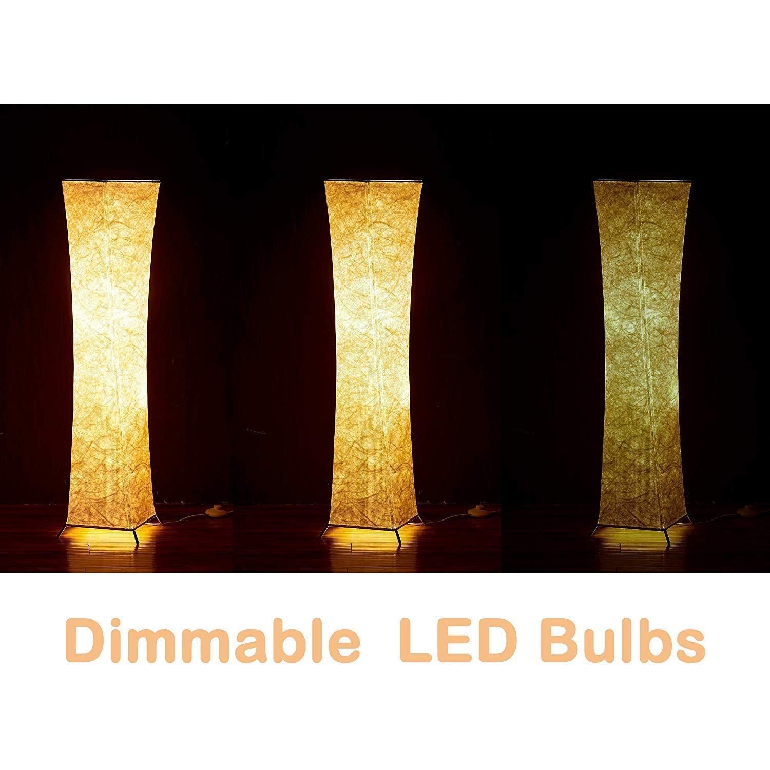 寝室 間接照明 光＆色を変更RGB電球 ９Ｗ ２ 七色変換 無線式リモコン操作 自動タイマー 応接間 インテリア 20ｘ100ｃｍ イルミネーション 高さ1m 創意フロアライト フロアランプ フロアスタンド 細い腰の形-RGB調色-調光LED電球 NEXPOTALLINN_EU