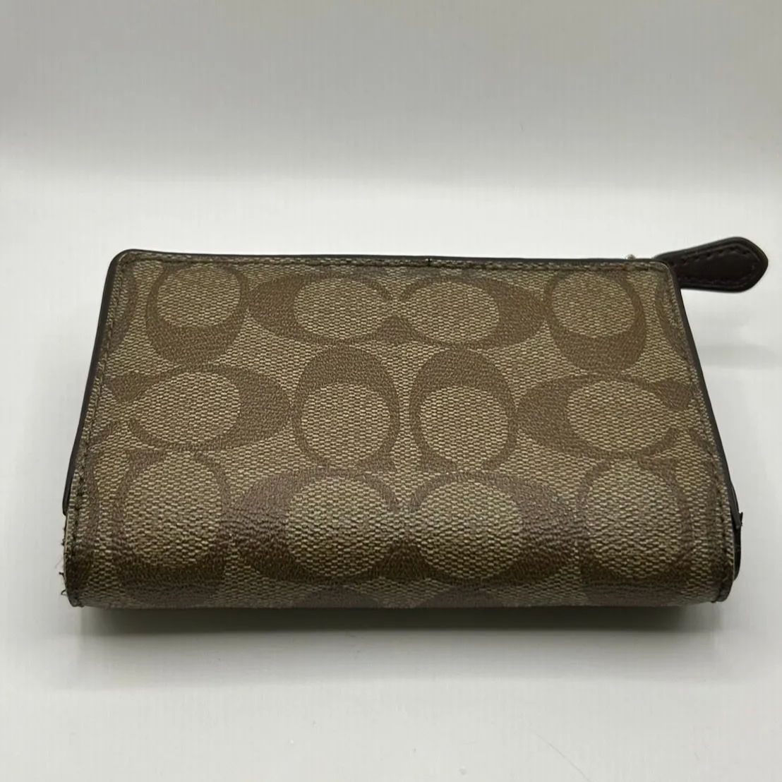 【未使用】coach☆シグネチャー２つ折り財布 ヴィンテージ！ COACH コーチ 二つ折り財布 シグネチャー ブラック系 CR428 CQ