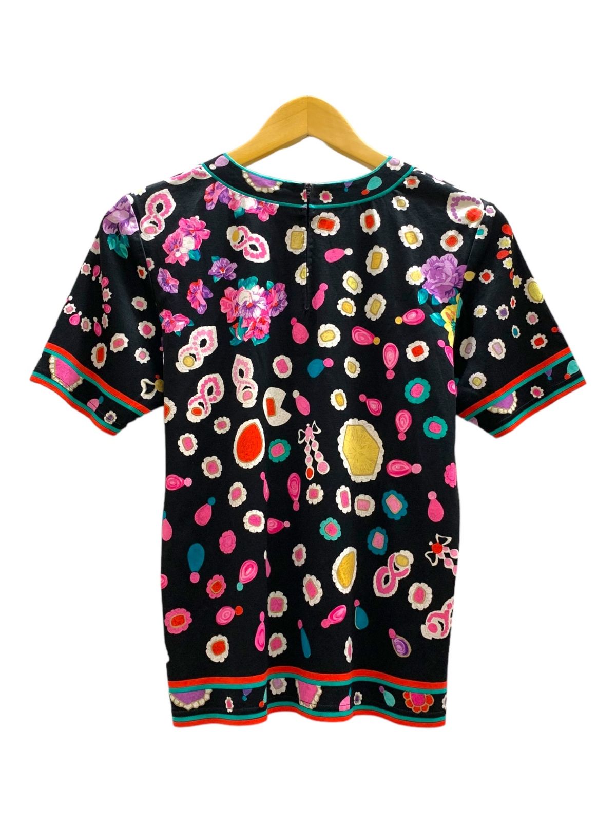 LEONARD (レオナール) Tシャツ カットソー トップス 花柄 総柄 半袖 M