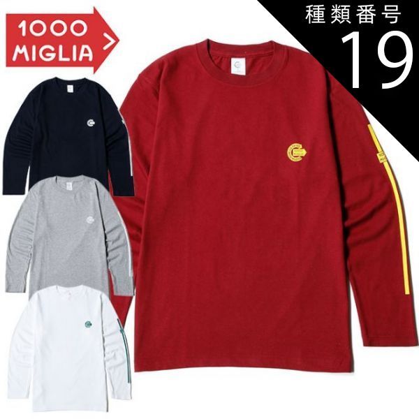 種類19:ボルドー/L ミッレミリア ロングスリーブ ラフェスタ オリジナル ロング Tシャツ 車 ウェア Mille Miglia La Festa Original ロングT-SHIRTS