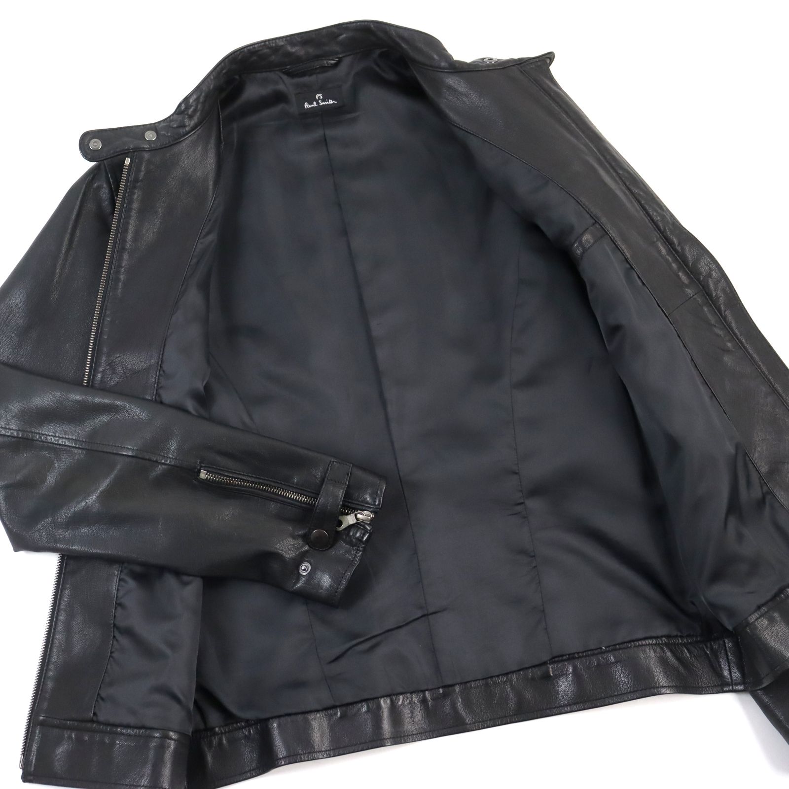 美品 ポールスミス レザーライダースジャケット（ブラック/M） Paul 