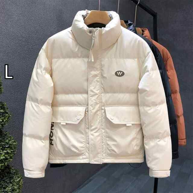 L 秋冬 コーデ メンズ 服 シンプル ファッション オシャレ 大人 かっこいい 大きいサイズ ストリート 紳士服 シンプル スタンドカラー ダウン ジャケット アウター トップス