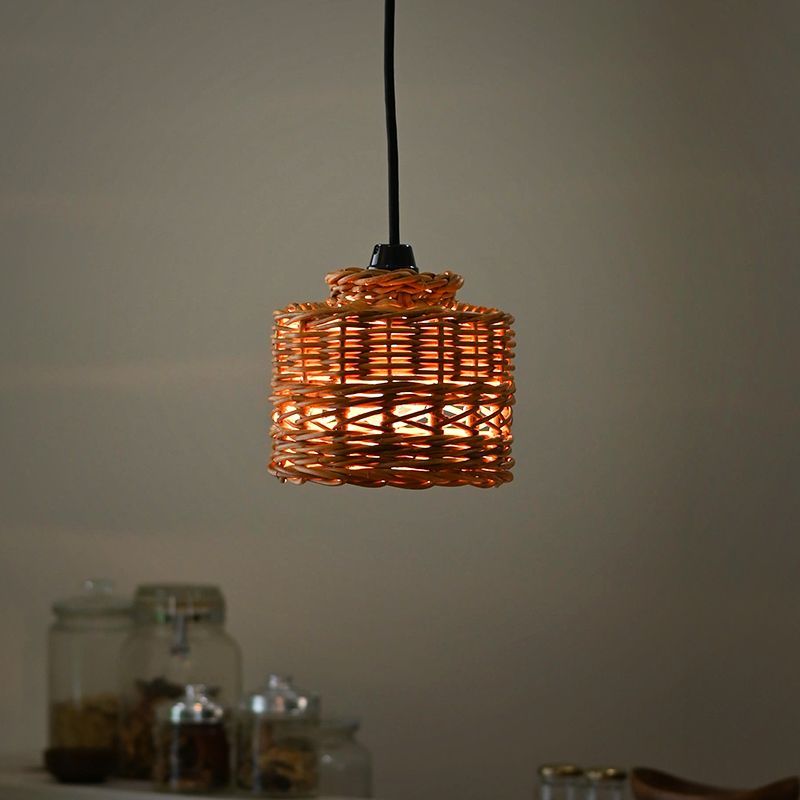 ラタン ランプシェード (ドーム型) ペンダントライト フロアライト