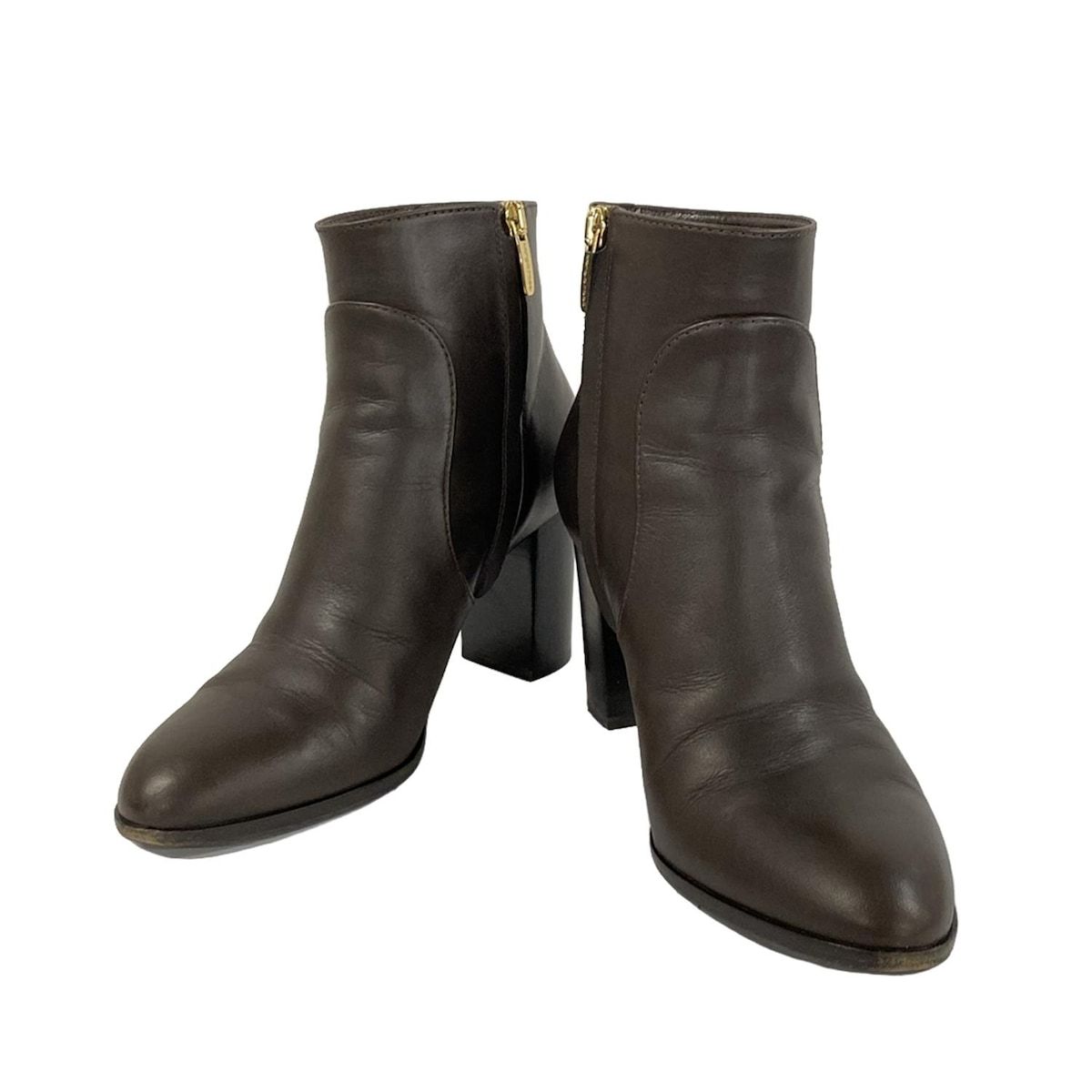 sergio rossi セルジオロッシ ショートブーツ 36 レディース - ダークブラウン レザー